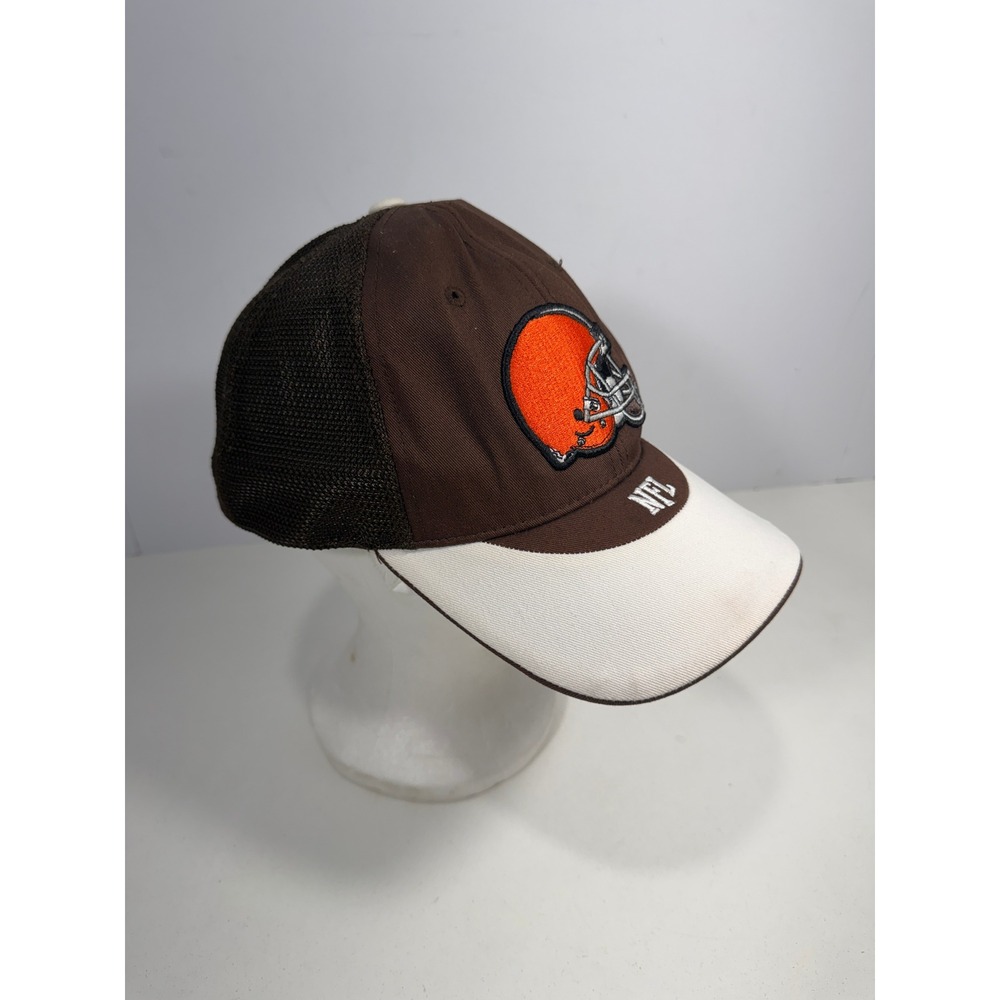 Cleveland Browns NFL Trucker Hat Brown White Mesh Snapback Adjustable Cap
